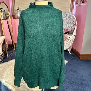 Express Deep Green Cowl Neck Sweater
